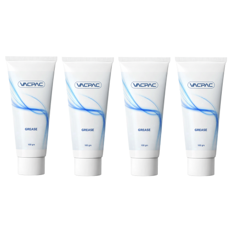 VAC PAC 100g Heavy-Duty White Lithium Grease for Metal & Plastic (Pack of 4)