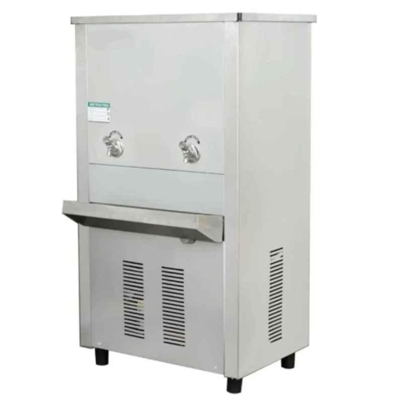WIPL 40 Litre Stainless Steel Silver Water Cooler with 2 Taps, WH-FSS4080A