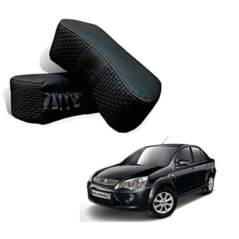 Kozdiko 2 Pcs Memory Foam Black Car Vastra Neck Rest Cushion Set for Ford Fiesta Classic, koz_5273
