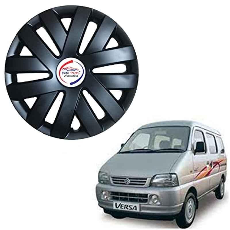 Auto Pearl 4 Pcs 13 inch ABS Polo Black PBY 18 Hubcap Wheel Cover Set with Retention Ring for Maruti Suzuki Versa