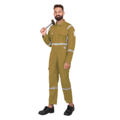 Club Twenty One Workwear IFR PRO Max Aramid Beige Safety Coverall, 3017, Size: M