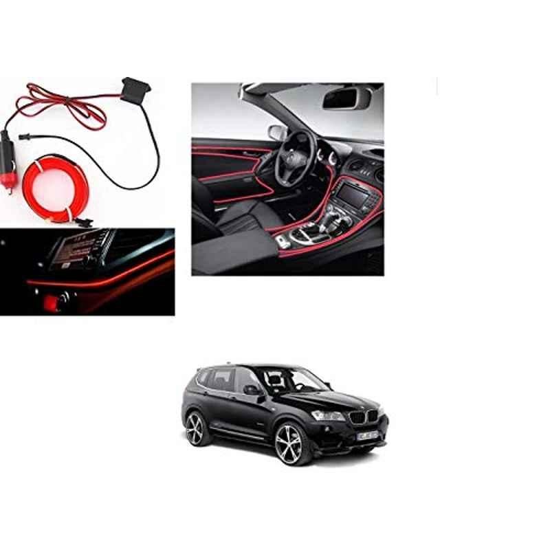 Kozdiko 12V 5m Red Car Interior Decor Neon Strip Light for BMW X3
