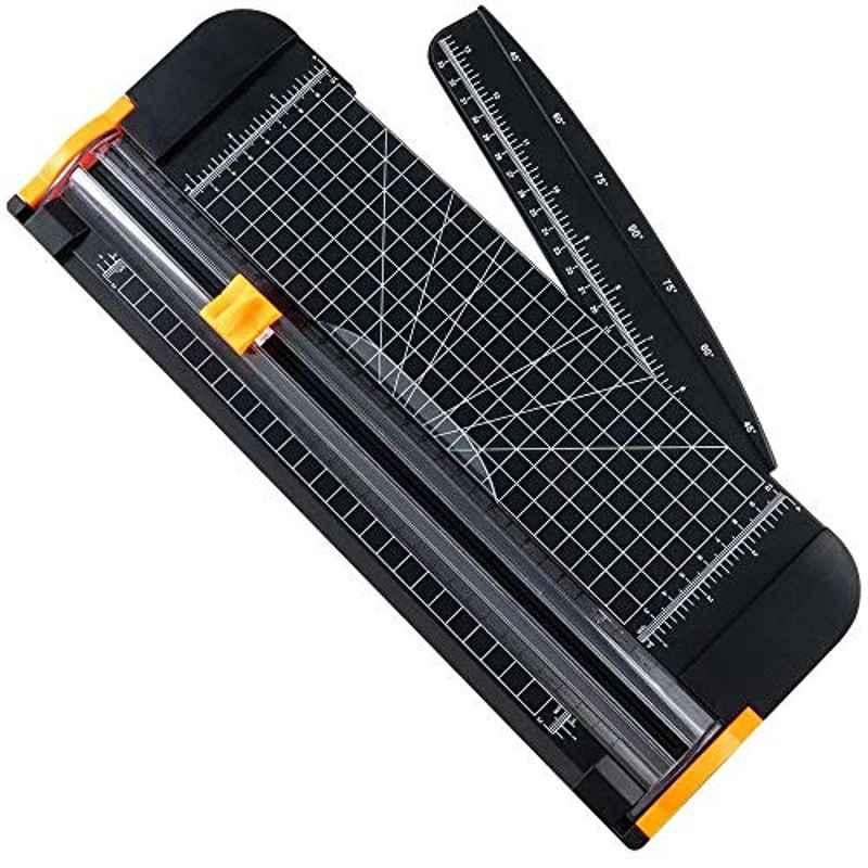 Rubik A4 Black Titanium Paper Trimmer with Finger Protection, RPC9096BL