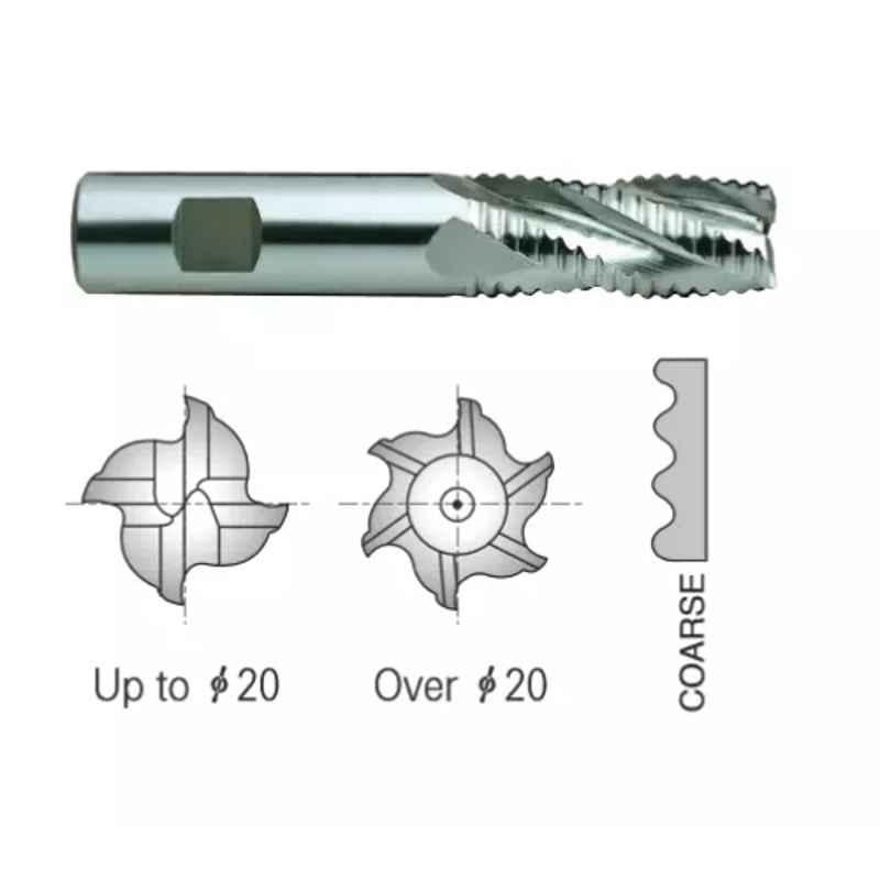YG-1 HSSCO8 6 Flutes End Mill, E2751260, Overall Length: 121 mm