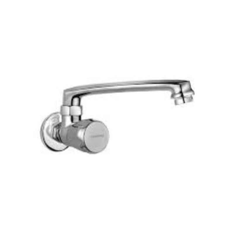 Hindware Classik Chrome Brass Kitchen Sink Cock with Swivel Casted Spout, F200024