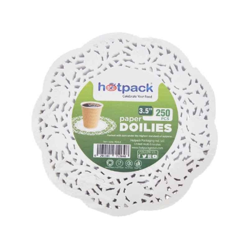 Hotpack 250Pcs 3.5 inch White Round Doilies Set, RD3.5