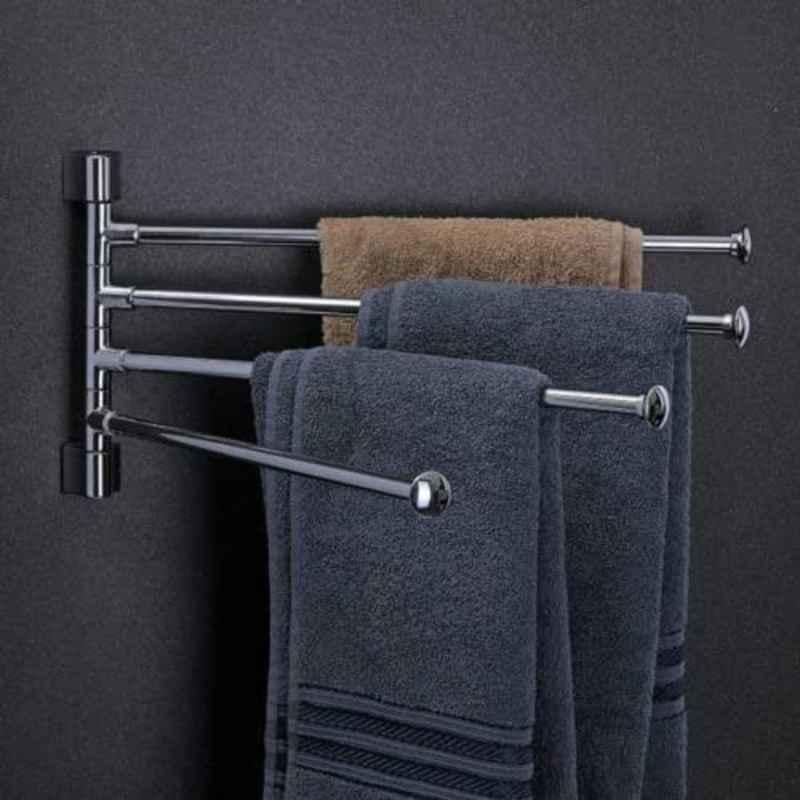 ZAP Swivel 4 Arm Stainless Steel Swivel Towel Rack for Bathroom