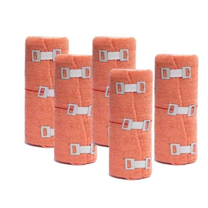 Easycrepe 15cmx4m Cotton Crepe Bandage for Pain Relief (Pack of 5)
