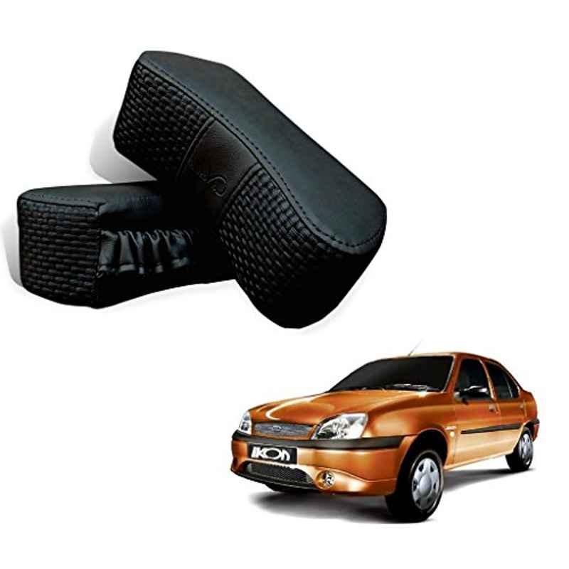 Kozdiko 2 Pcs Memory Foam Black Car Vastra Neck Rest Cushion Set for Ford Ikon, koz_5309