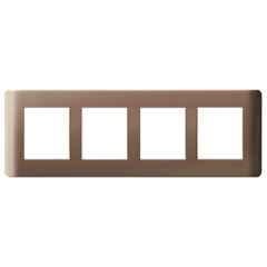 Schneider Electric ZENcelo 8 Module Silver & Bronze Fixing Cover Frame, IN8408HC(SZ)
