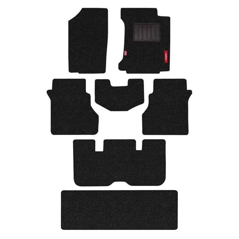 Elegant Carry 7 Pcs Polypropylene Black Carpet Car Floor Mat Set for Skoda Kodiaq