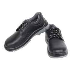 TZARO Full Grain Genuine Leather Steel Toe Black Safety Shoes for Men, TZSAF2DB283BLUK8, Size: 8