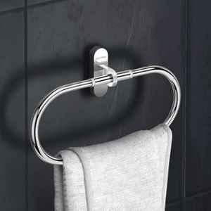 Plantex Towel Ring for Bathroom/Pure Brass Towel Holder/Towel Stand/Hanger/Bathroom Accessories APS-GIA-05, Chrome