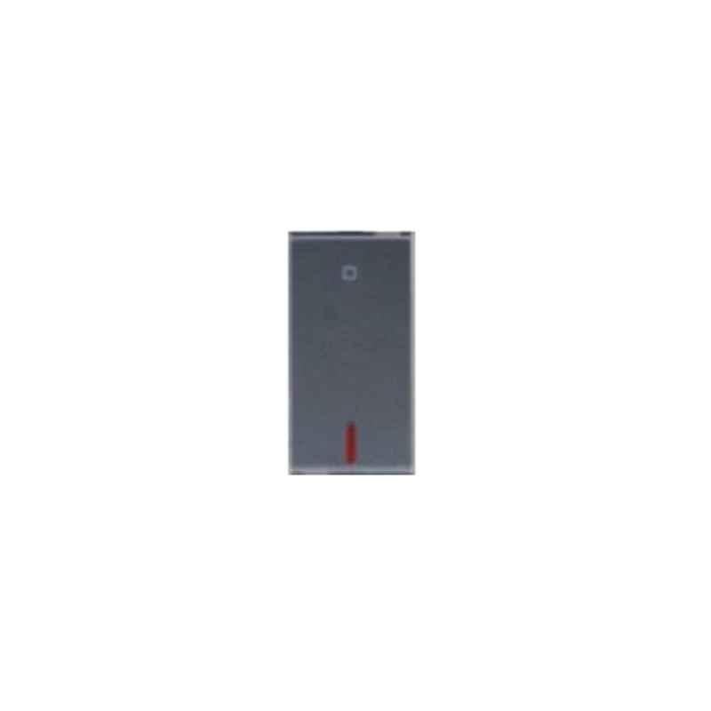 Anchor Penta 25A 1 Way 1 Module Single Pole Graphite Black Switch with Neon, 65025B (Pack of 10)