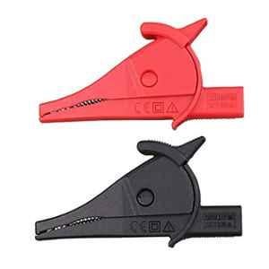 Uni-T 80mm Insulated Alligator Clips with M4 Screw Connection, UT-C02B (Pack of 2)