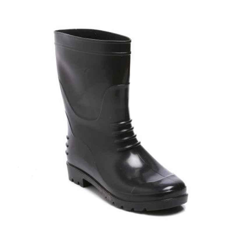 Agarson Bahubali High Ankle Black Work Gum Boots, Size: 7
