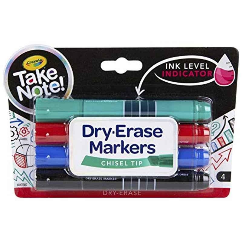 Crayola 4Pcs Take Note Coloured Dry Erase Markers Box