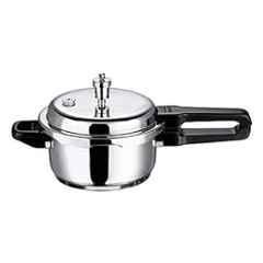 Vinod 18/8 Stainless Steel Sandwich Bottom Combo Of 3 L, 2 L Induction Bottom Pressure Cooker