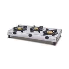 Usha Maxus Stainless Steel Manual 3 Burner Gas Stove, GS-3001