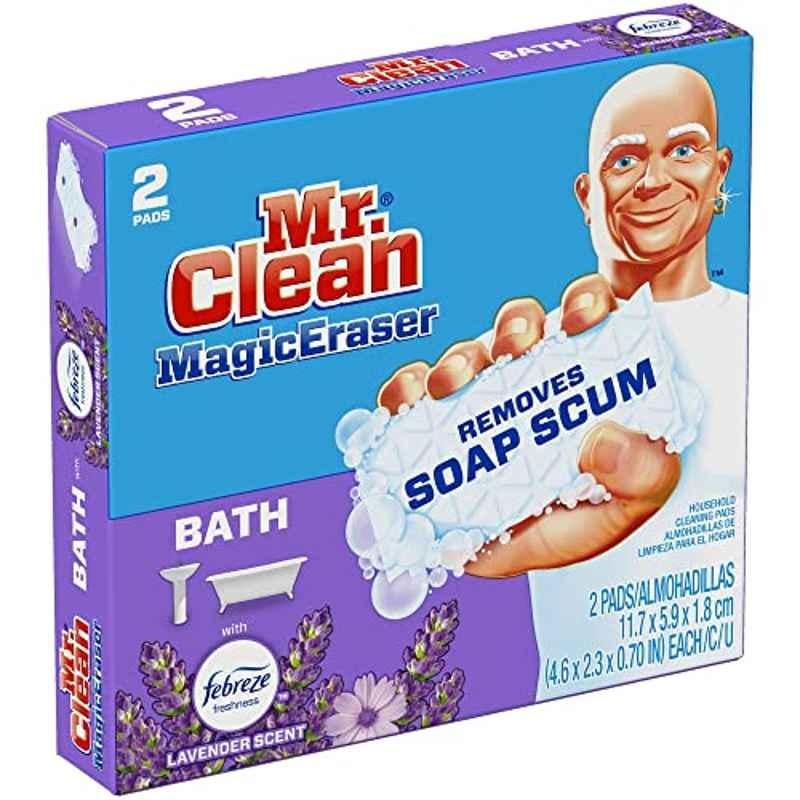 Mr Clean 2Pcs Febreze Lavender Magic Eraser Bath Pad, 10037000520549