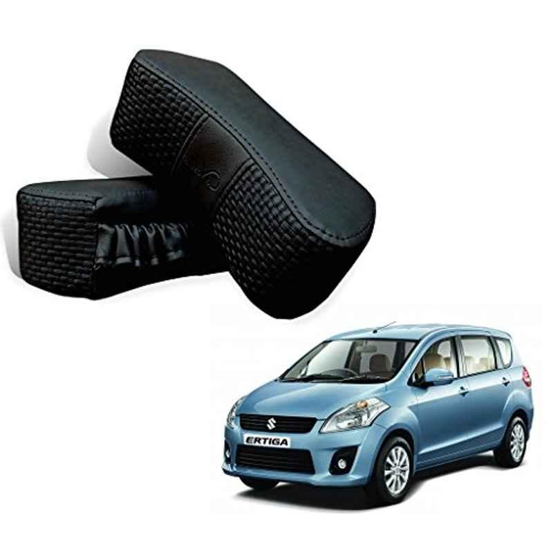 Kozdiko 2 Pcs Memory Foam Black Car Vastra Neck Rest Cushion Set for Maruti Suzuki Ertiga, koz_5262