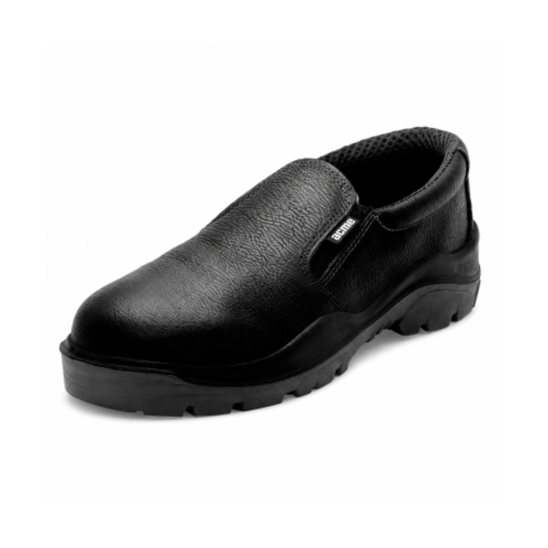 Acme Ozone Aviator Leather Low Ankle Composite Toe Black Safety Shoes, Size: 6