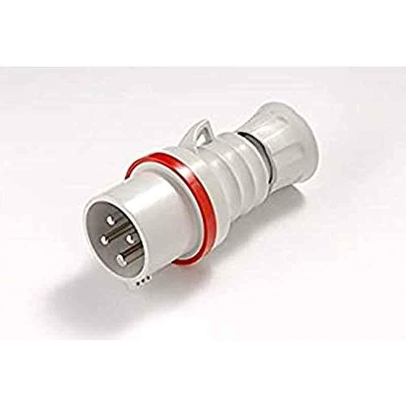 Gewiss 32A 415V 3P+E Red Screw Wiring HP Straight Plug, GW60019H