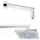 Marcoware 21 inch Stainless Steel Chrome Finish L Type Shower Arm with Wall Flange