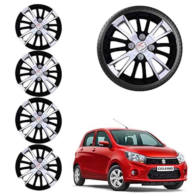 Buy Auto Pearl 4 Pcs 13 inch ABS Black & Grey Car Wheel Cover Set