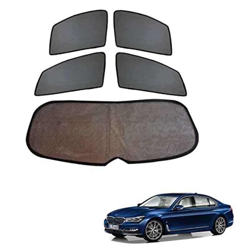 Kozdiko 4 Pcs Black Car Half Magnetic Sunshade Set with Dicky Curtain for BMW 7 Series