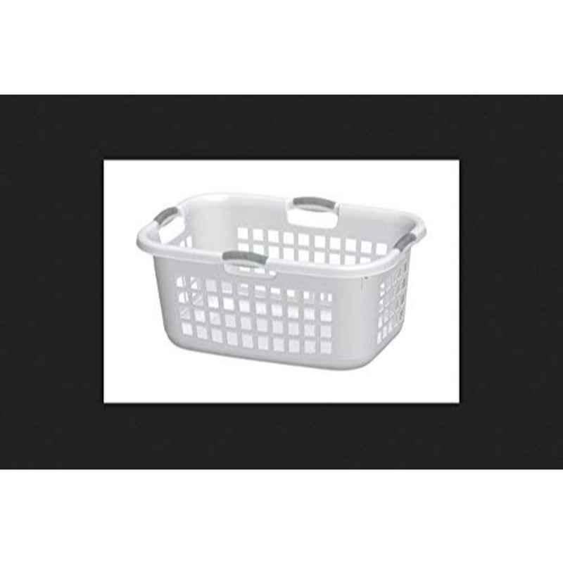 Sterilite 71L Plastic White Laundry Basket, 12168006