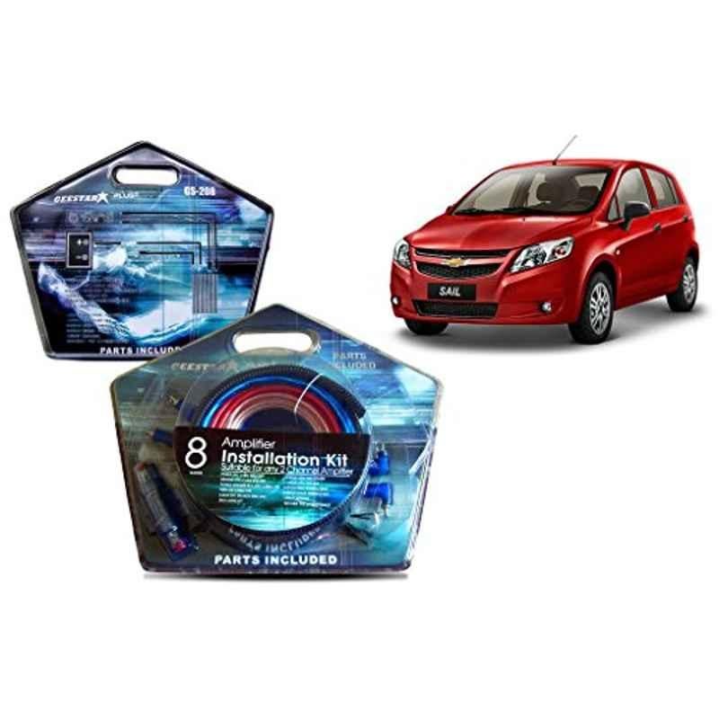 Auto Pearl Geestar Plus 8 Guage 2 Channel Amplifier Full Installation Kit for Chevrolet Sail Hatchback, GS-208