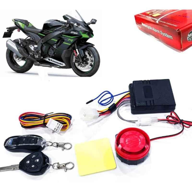 Auto Pearl 12V Black Two-Way Anti Theft Motorcycle Alarm Kit with 2 Pcs Remote for Ninja ZX 10R BS6