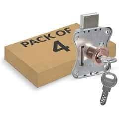 Plantex 20mm Brass Rose Gold Drawer Lock for Multipurpose Cupboard with Key for Home/Office (Pack of 4)