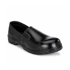ArmaDuro AD1014 Leather Steel Toe Black Ladies Work Safety Shoes, Size: 7