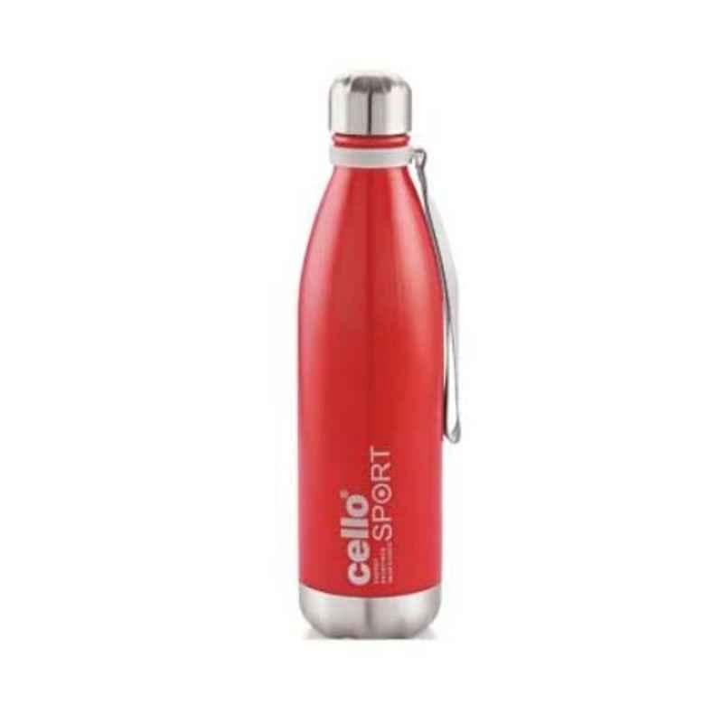 Cello Scout 750ml Scout Red Stainless Steel Vacuum Water Bottle, 405CSSB0327