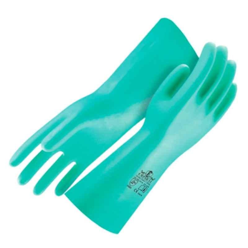 Empiral E133573220 Green Nitrile Flock Lined Glove, Size: M