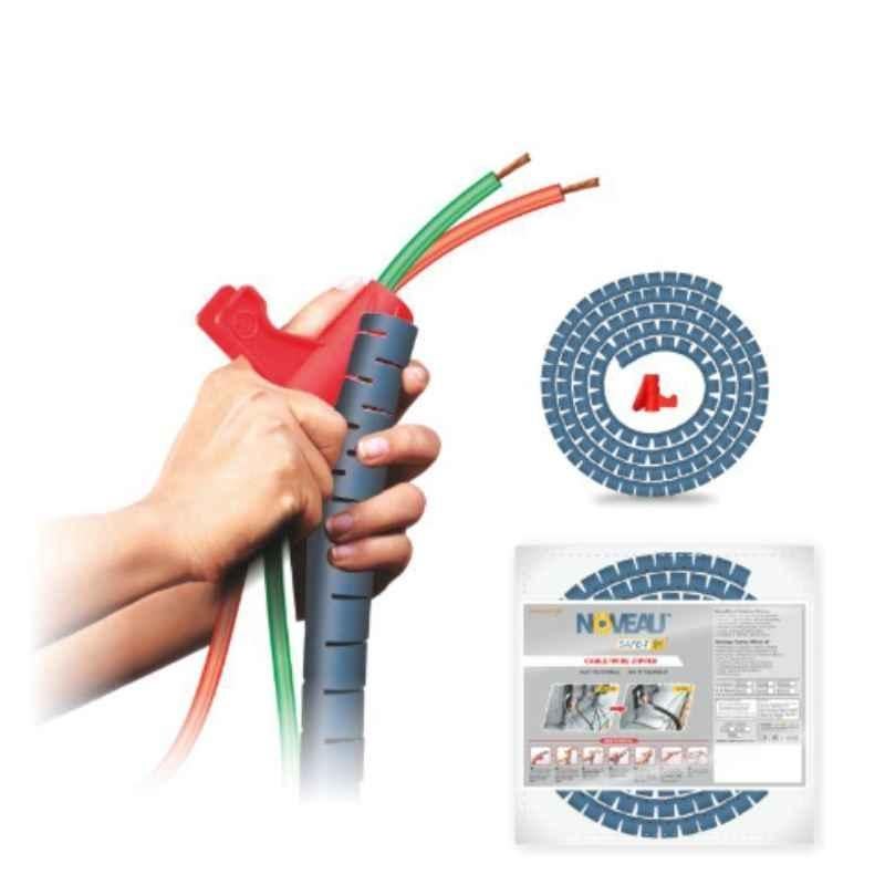 Noveau Safe-T-1ST 28mm 1.5mm Virgin HDPE Metallic Blue Cable Zipper, NSFZ28MU0105 (Pack of 2)