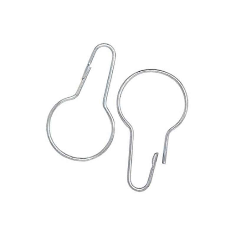 2.75x1.5 inch Silver Curtain Hanging Hook (Pack of 50)