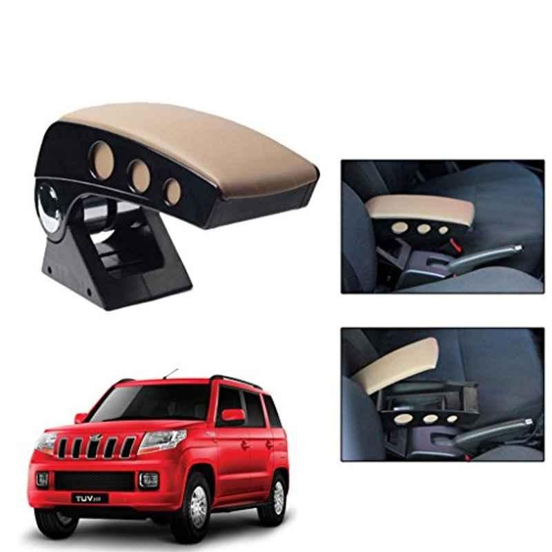Kozdiko Beige Chrome Finish Car Armrest for Tata Sumo Grand Sumo Grande