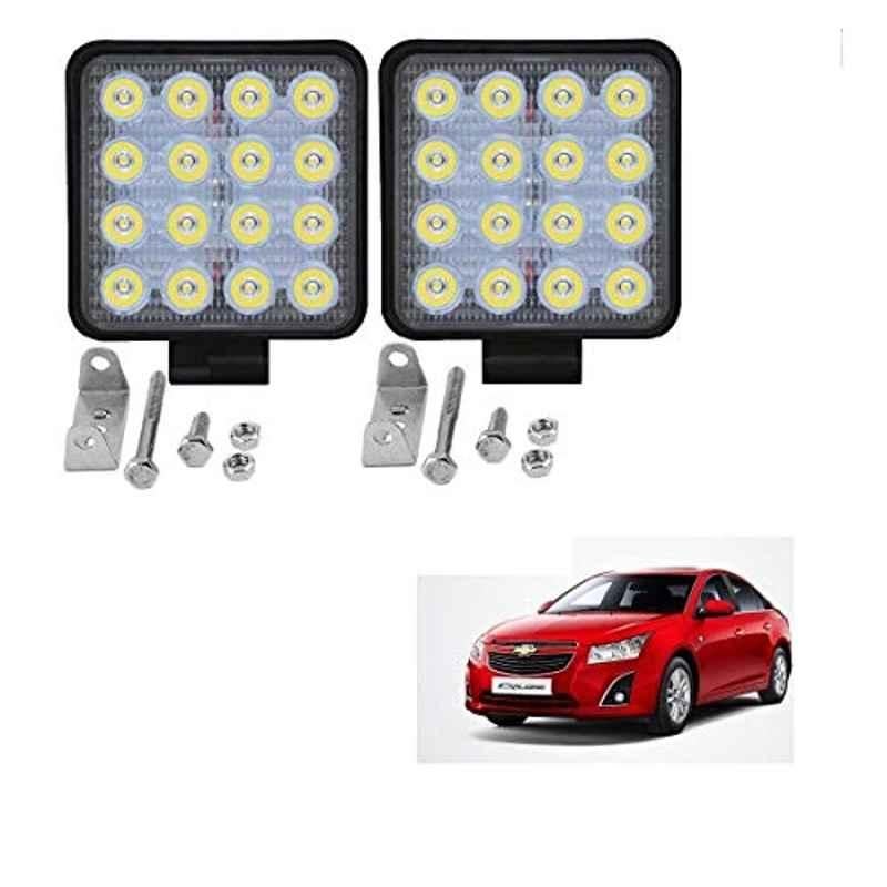Kozdiko 2 Pcs 48W 16 LED White Bright Beam Square Fog Light Set for Chevrolet Cruze, koz_92581