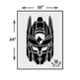 Kayra Decor 16x24 inch PVC Warrior Helmet Wall Design Stencil, KHSNT154