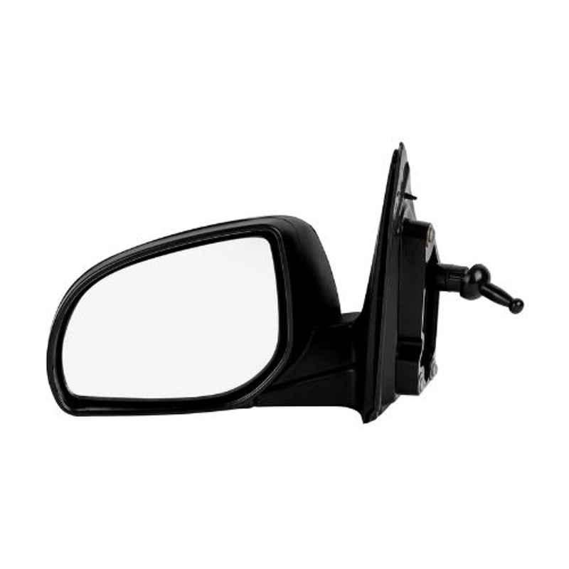RMC Black Manual Car Left Side View Mirror with Lever for Hyundai i-20