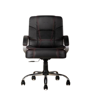 CELLBELL C102 Watson Leatherette Medium Back Dark Black Executive Chair