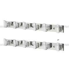 Aligarian 6 Leg Stainless Steel Silver Polished Finish Wall Mounted L-Type Cloth Hook Hanger (Pack of 2)