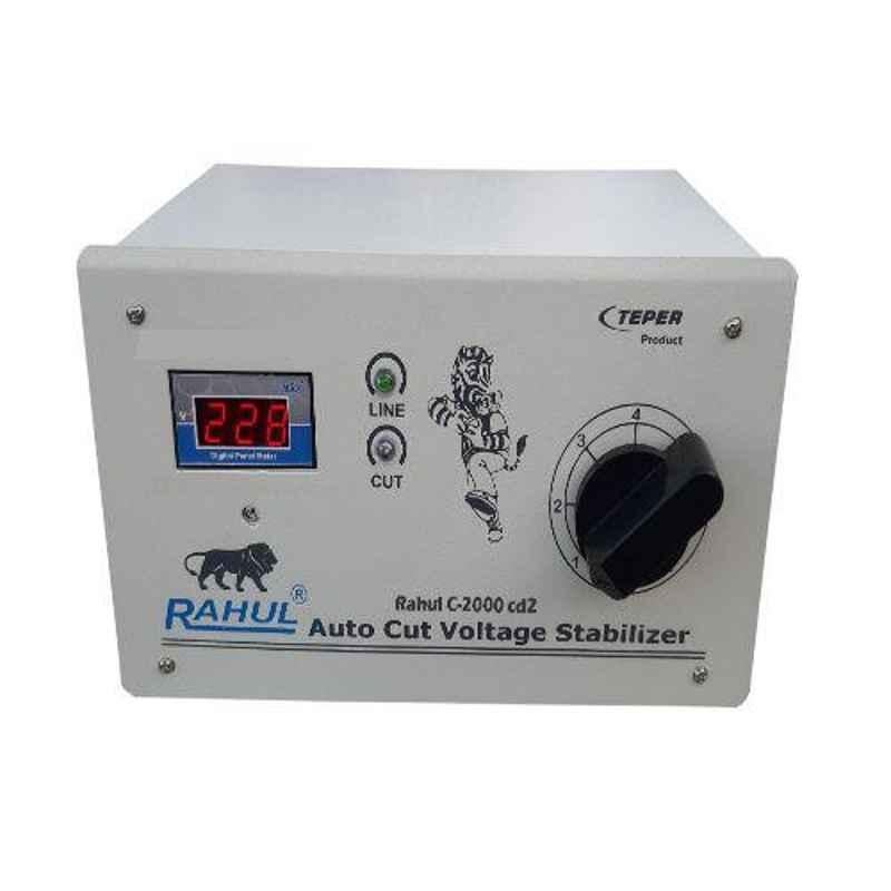 Rahul C-2000CD2 90-280V 2kVA Single Phase Digital Autocut Voltage Stabilizer