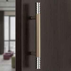 Plantex Heavy-Duty Golden Lotus 14 inch Main Door Handle for Home/Glass & Wooden Door/Pull-Push Handle for Home/3 Years Warranty (Satin White)