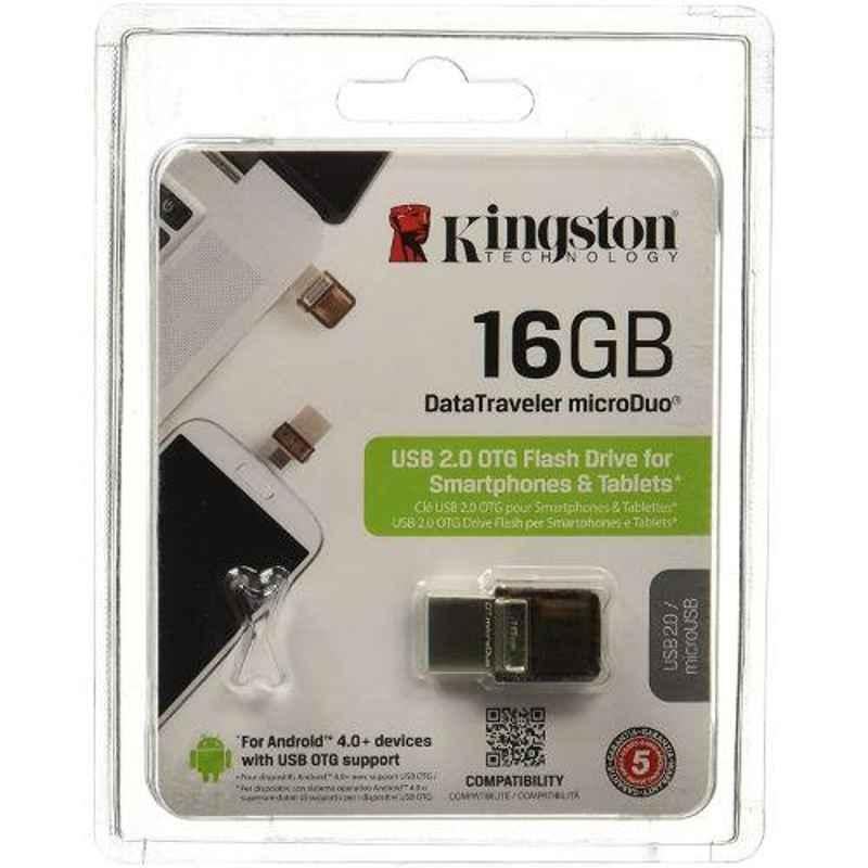 Kingston DT MicroDuo USB 2.0 16GB Pen Drive, DTDUO/16GBIN