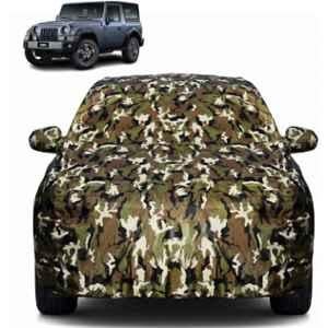 Allextreme Polyester Multicolour Camouflage Car Body Cover with Mirror Pocket for Mahindra Thar All Model & Years (2010-2025), PV_VLSV17