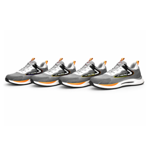VACPAC Rubber Steel Toe Grey Premium Stylish Sports Safety Shoes, Size: 6 (Pack of 4)